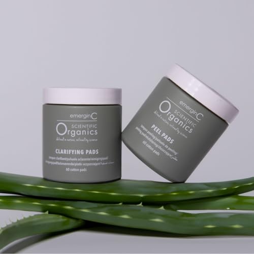 emerginC Scientific Organics At-Home Facial Peel + Clarifying Kit - Exfoliating Facial Peel Pads to Help Minimize the Appearance of Fine Lines, Wrinkles + Large Pores (60 Treatments) - Image 3