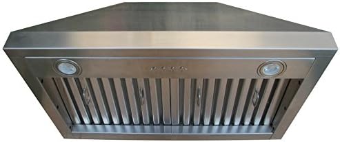 SINDA Hand-Hammered Copper Vent Hood Comes with SUS304 Professional Range Hood Insert, 36"W x 36"H, Wall Mount, Smooth Texture-Antique Copper, H7SW3636 — view 7