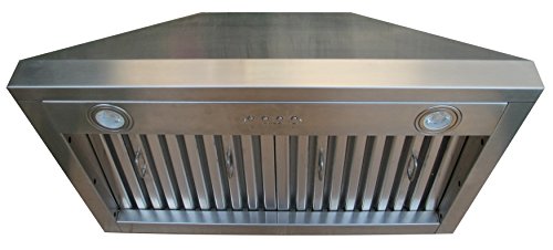 Sinda Tuscan Design Copper Range Hood With Professional Liner Insert, Internal Motor, Lights & Baffle Filters, Antique-Light Hammered, 30"W X 27"H, Wall Mount, H7Ltr2W3027 #TOP3