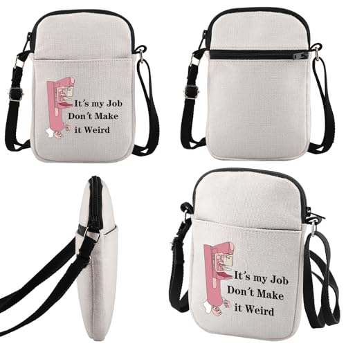 JNIAP Mammography Gift It’s My Job Don’t Make it Weird Crossbody Bag Mammo Tech Gift4