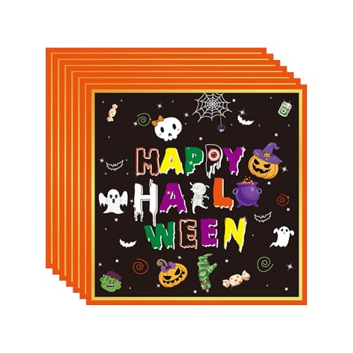 24Pcs Halloween Napkins Halloween Serviettes Napkins,Halloweens Black Napkin Disposable Paper Napkin for Kids Prank Party NapkinGhost Tissue Soft Dinner Napkinfor Halloweens Party NapkinRestaurant