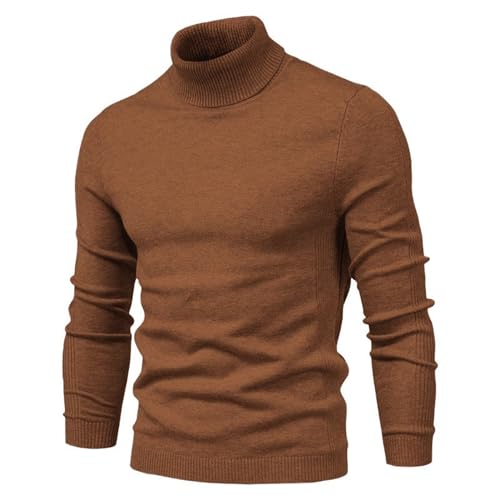 Mens Slim Fit Casual Sweater Winter Warm Long Sleeve Knitted Tops Ribbed Edge Comfortable Soft Pullover2