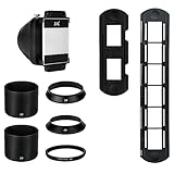 【Accessori completi】Funziona con 1 x supporto per pellicola da 35 mm (supporto negativo), 1 supporto per scorrimento da 35 mm (supporto positivo), adattatore per lenti 5 x canne, consente di collegare il set a obiettivi diversi e l'angolo di vista e inclinazione possono essere regolati utilizzando l'anello di regolazione dell'angolo di vista sulla canna. Non sono necessari accessori per computer/altri fotocamere.