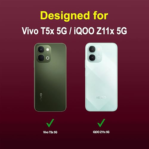 Image of Zapcase Back Case Cover for Vivo T5x 5G | Compatible for Vivo T5x 5G Back Cover | Liquid Silicon Magic Case with Camera Protection | Plum