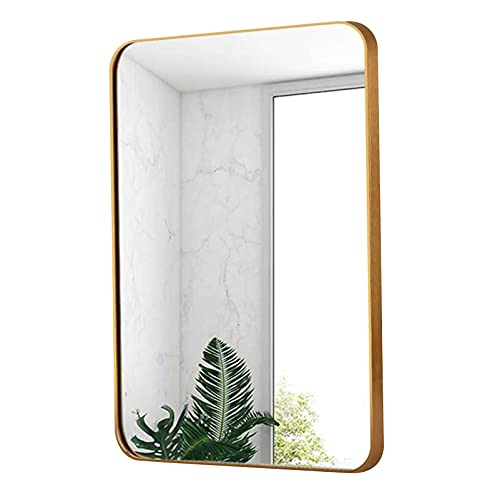 LHDQMT Rectangular Bathroom Wall Mirror, Elegant Design Aluminum Frame HD