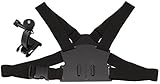 sportxtreme trapecio pectoral ajustable para videocámaras, Action Cam, cámaras, Reflex, con rosca tornillo fotográfico de 1/4 pulgada, negro