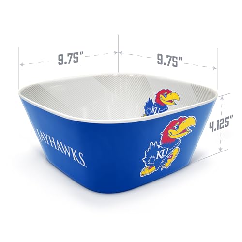 Image of YouTheFan NCAA Kansas Jayhawks Large Party Bowl
