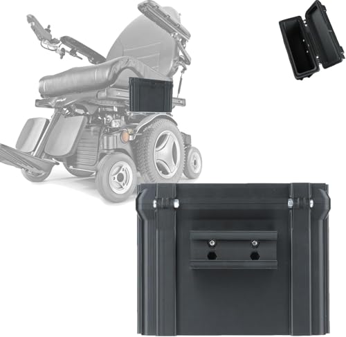 Storage Box for Permobil Wheelchair - Fits Unitrack Rail M3 M5 F3 F5 M1 M300, Easy Install Side Container for Keys, Phone, Wallet, Tools, Secure Snap Lid (Yellow)