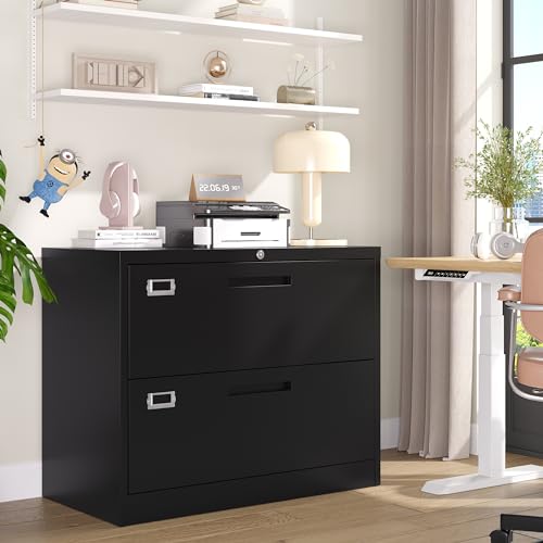 Bynsoe BY Nsoe 2 Drawer Lateral File Cabinet Metal Filing Cabinet With Lock Office Home Steel Lateral File Cabinet thumb #6