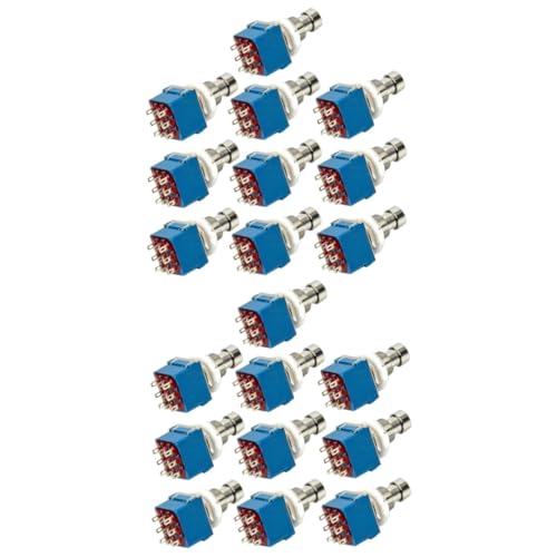 FUNOMOCYA 2sets Guitar Effects Pedal Footswitch 9-pin 3pdt Metal True Bypass Rewiring Vintage Pedals or Effect Boxes 10pcs*2