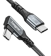 Fasgear Kabel USB C na USB C kąt prosty 90 stopni 100 W 5A PD szybkie ładowanie typ C kabel kompatybilny...