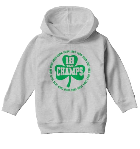 18 Time Champions Boston Basketball Toddler/Youth Fleece Hoodie2