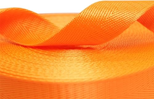 Image of Nylon Webbing Straps, 1 Inch Wide Heavy Duty Nylon Strap, Durable Flat Rope Webbing, 10 and 25 Yard Roll for Backpack Strapping, Tie-Down, Dog Leash, 18 Vibrant Colors