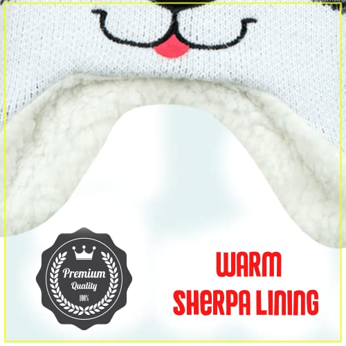 PEAK 2 PEAK Infant & Toddler Critter Winter Hat & Mitten Set – Soft Knit Animal Beanies for Ages 1–44