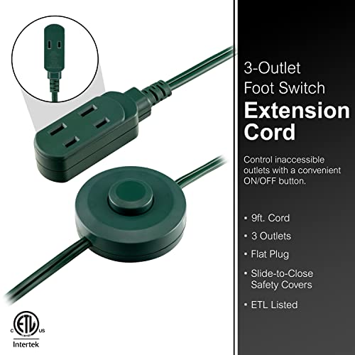 GE Extension Cord with Footswitch 3 Outlet Polarized Extension Cord by GE - Used condition - Image 2