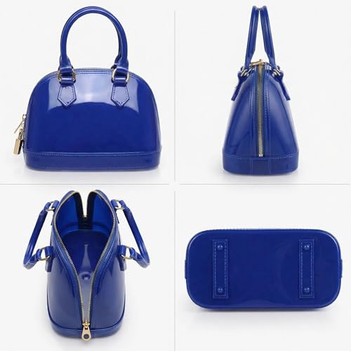 Image of Jelly Crossbody Purse Shoulder Bag, Candy Color Tote Satchel Top-Handle Handbags for Women