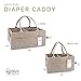 Parker Baby Diaper Caddy - Nursery Storage Bin and Car Organizer for Diapers and Baby Wipes - Oatmeal, Regular