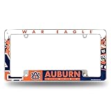 Rico Industries NCAA Auburn Tigers Primary - Marco de matrícula Cromado de 12 x 6 Pulgadas para automóvil/camión/SUV
