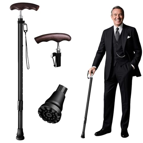 Carbon Fiber Walking Cane with Wenge Wood Handle – Lightweight and Durable Mobility Aid for Seniors, Stylish Walking Stick for Men and Women