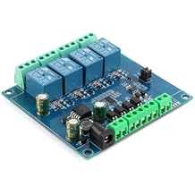 Modbus-Rtu 7-24V 4 Channel Relay Module Switch Modbus RTU Switch Input Output 5V RS485 TTL Communication Anti-Reverse Connection