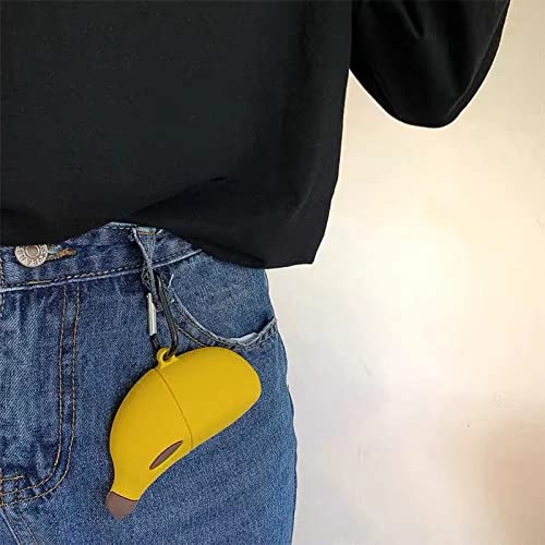Moloppo Case For Airpods 1&2, Cute And Fun Simulation Banana Soft Silicone Non-Slip Anti-Fall With Keychain For Women Girls Teens #TOP3