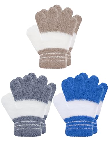 Image of EBOOT 3 Pairs Winter Kids Gloves Warm