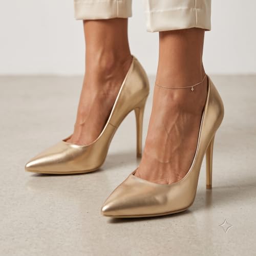 Image of 4inch Closed Toe Stiletto High Heels Pumps | Pointed Toe Heels,Slip On Heels,Sexy Heels,Comfortable Pumps Shoes,Work Wedding Heels,Classic Pumps,Dressy Heels