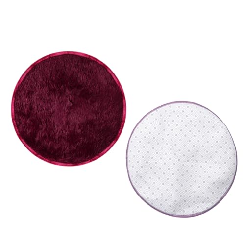 BESTonZON Pets Plush Cushion Adorable Round Warm Soft Durable Dog Mat Non Slip Design for Cots Color for