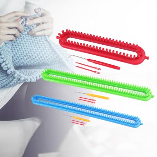 Image of SAZ DEKOR Scarf Loom Crocheting Handmade DIY Craft Knitting Tool for Scarf Blanket Hat 26cm