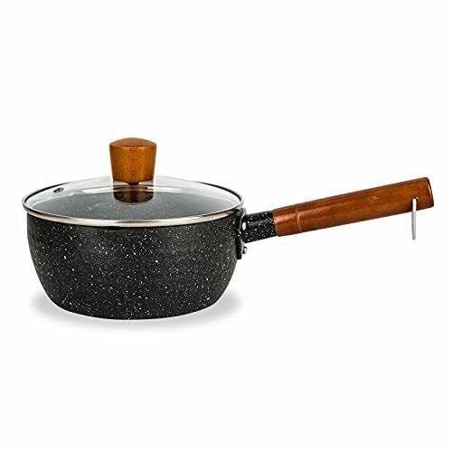 HAODUOO BebLP Pot Medium Saucepan Butter Warmer with Handle SAUCE PAN Saucepans Stainless steel pots Cooking pot Sauce pan Pots Stainless steel cookware Ceramic cookware