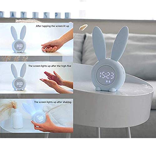 Fablcrew Luce Notturna di Controllo vocale Luce Notturna Sveglia Sveglia del Coniglio Dimensioni: 175 * 94 * 72,55 mm - Image 7