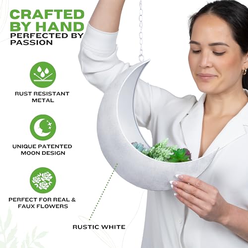 Hanging-Moon-Planter-14Pcs-Artificial-Succulents-Great-for-Air-Plant-Mini-Cactus-Faux-Artificial-Plants-Boho-Hanging-Planters-for-Indoor-Plants-Witchy-Gifts-for-Women-BirthdaysPlant-Lovers Hanging Moon Planter 14Pcs Artificial Succulents Great for Air Plant Mini Cactus Faux Artificial Plants Boho Hanging Planters for Indoor Plants Witchy Gifts for Women BirthdaysPlant Lovers