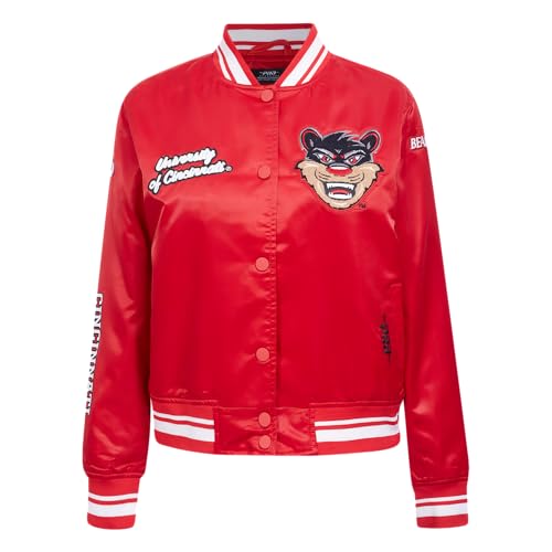 Pro Standard WOMENS COLLEGE UNIVERSITY OF CINCINNATI COLLEGE CLASSIC ESSENTIALS SATIN JACKET RED XL