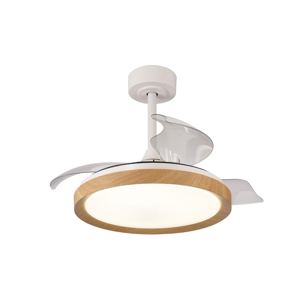 MANTRA - Ventilador LED 40W MISTRAL MINI 28W Madera 2700K-5000K, 2500 Lm