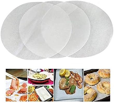 Baking Parchment Paper Circles,100 Pcs/Pack 24CM Non-Stick Rounds Greaseproof Baking Sheets Cake Pans Circle Cake Tin Liners Burger Discs Extra Thick for Grill Cook