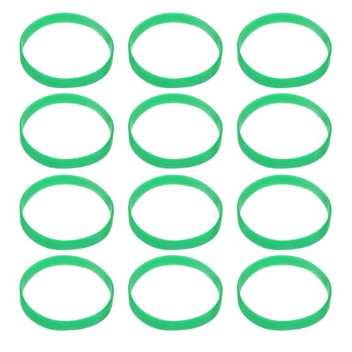 Healifty Pulseras de Silicona Verdes 100 Piezas Pulsera Deportiva Elástica para Fútbol y Eventos Tamaño Flexible Adultos y Celebraciones del Día de San Patricio