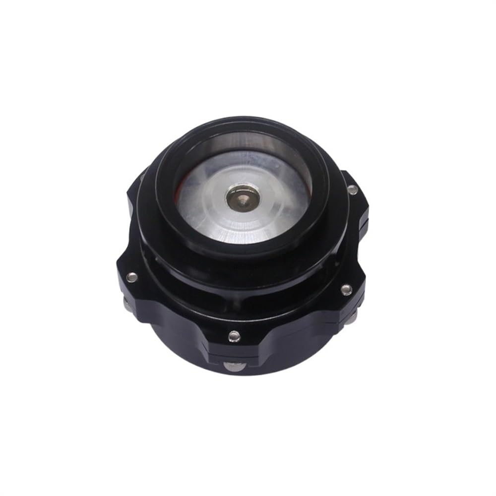 VáLvulas De Escape 1 Uds tubo de turbocompresor aluminio Universal 50mm válvula soplado CNC BOV con brida(Noir)
