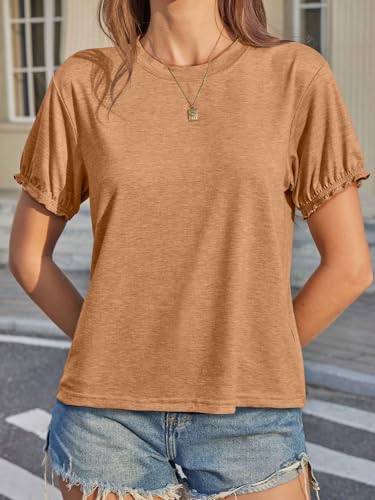 Image of UNCLECAT Women's Short Sleeve T Shirts Trendy Crew Neck Tops Basic Tee