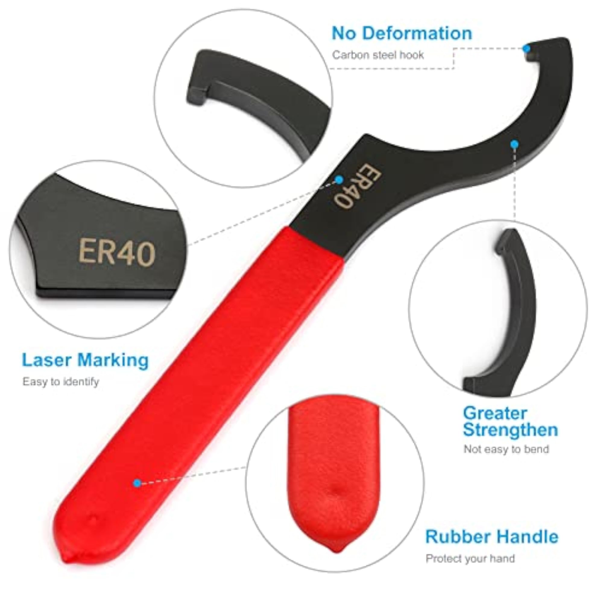 4Pcs C Shaped Coilover Wrench Spanner Set