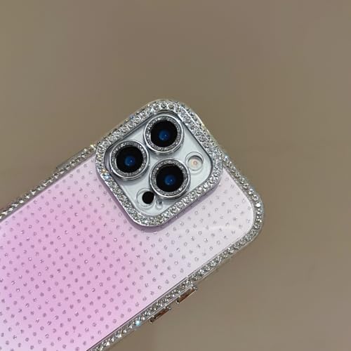 Coque antichoc iPhone 13 strass avec protection d'objectif luxe bleu