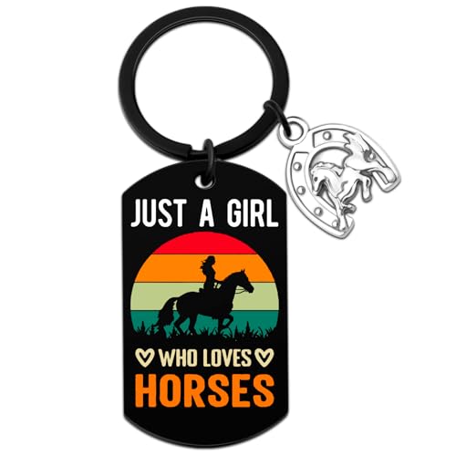 Horse Gifts for Women Girls Valentine Day Horse Keychain Horse Lovers Gifts For Women Birthday Gift for Girls Daughter Teens Christmas Horse Memorial Gifts For Women Horses Hoof Stocking Stuffers Gift