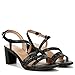 Naturalizer Womens Bridget4 Strappy Block Heel Dress Sandal Black Sparkle 10 W