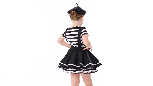 Disfraz de payaso negro para niña talla 4-6 años miniatura 7