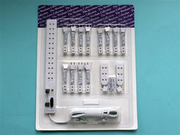 Dolls House Lighting Socket Power Strip Lighting Kit 15 Piece Wiring Set, Yorkshire Miniatures