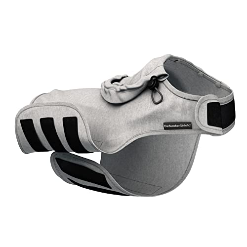 Defendershield Emf Protection Pet Jacket - Anti Radiation Dog And Cat Compression Vest - Sweater With Shielded Hood (Small) Gray #TOP8