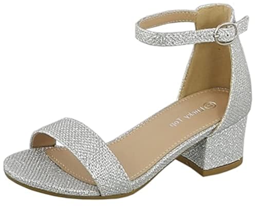Image of Lucky Top Girls Dress Sandal Low Heel Ankle Strap