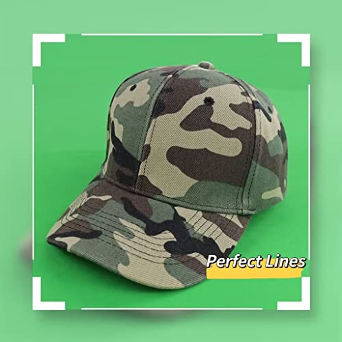 Tacoesha Camo Hat For Men Women, Funny Army Military Adjustable Cotton Green Camouflage Baseball Cap, Gift For Hunting Fishing Hiking Camp Travel Outdoor Sport #TOP1