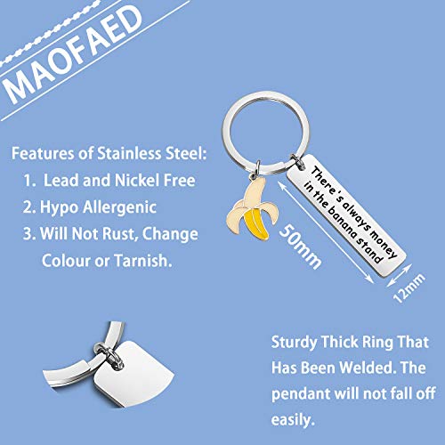 MAOFAED Tv Show Inspired Gift There’s Always Money In The Banana Stand Tv Show Lover Gift Banana Keychain2