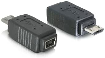 Delock Adapter USB Schwarz Mini B Buchse -> Micro B Stecker