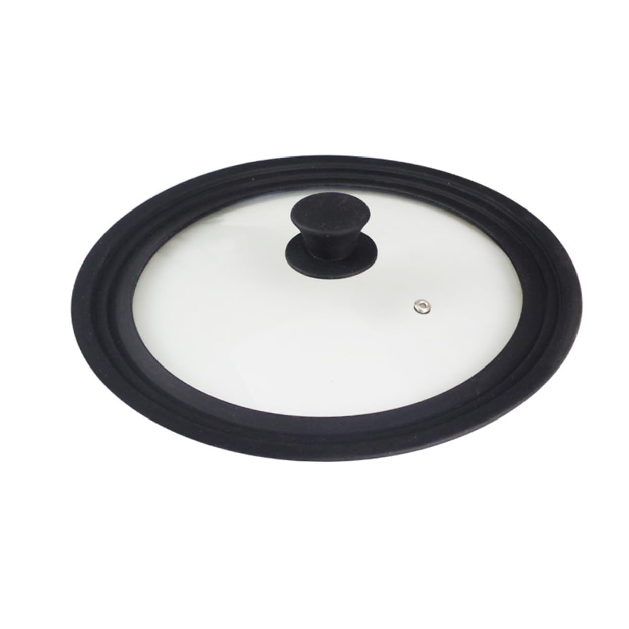 ABOOFAN Coperchio in Vetro Temperato e Silicone Nero con Protezione Anti-schizzi per Pentole da 26cm, 28cm e 30cm Adatto a Cucina Domestica
